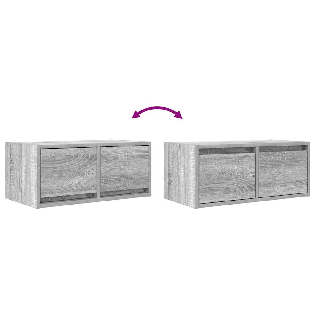 Dulap TV Gri Sonoma 60x31x25,5 cm lemn prelucrat GartenMobel Dekor