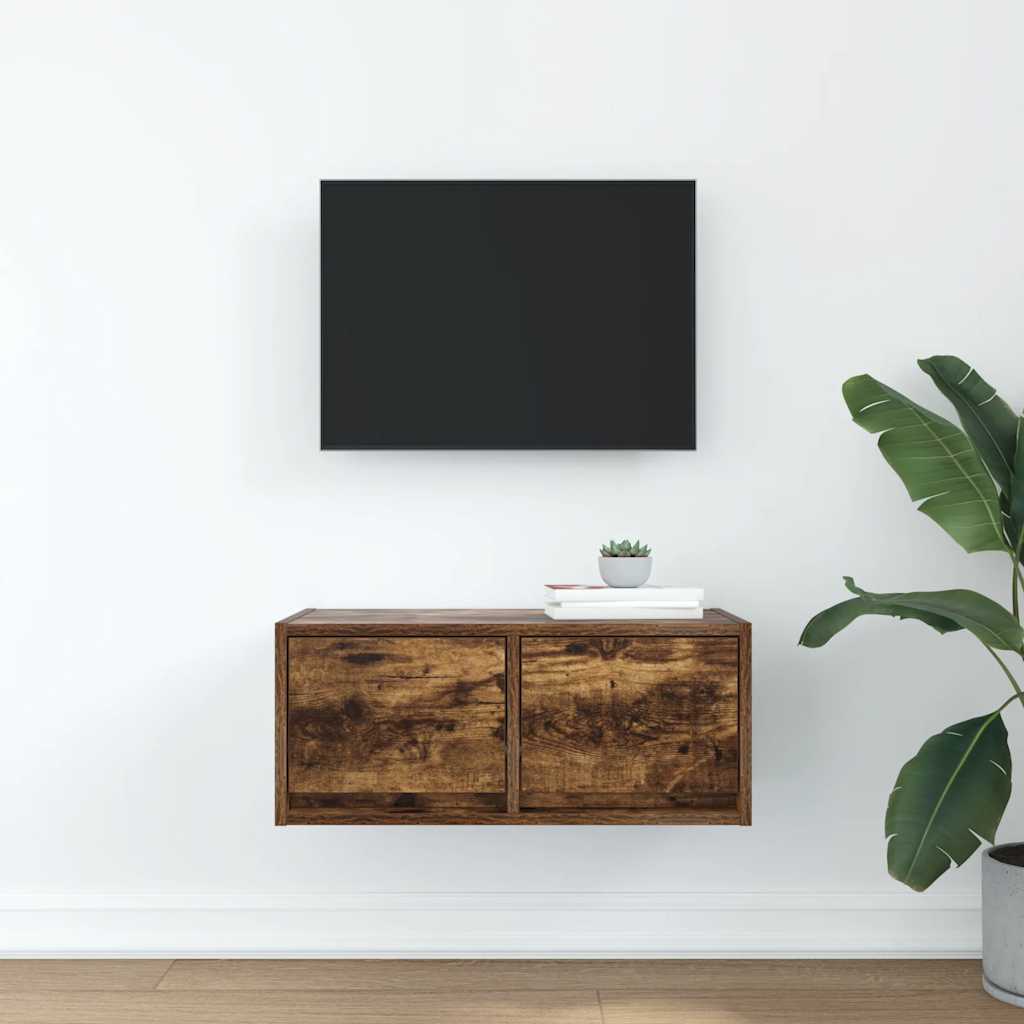 Dulap TV stejar afumat 60x31x25,5 cm din lemn de prelucrare GartenMobel Dekor