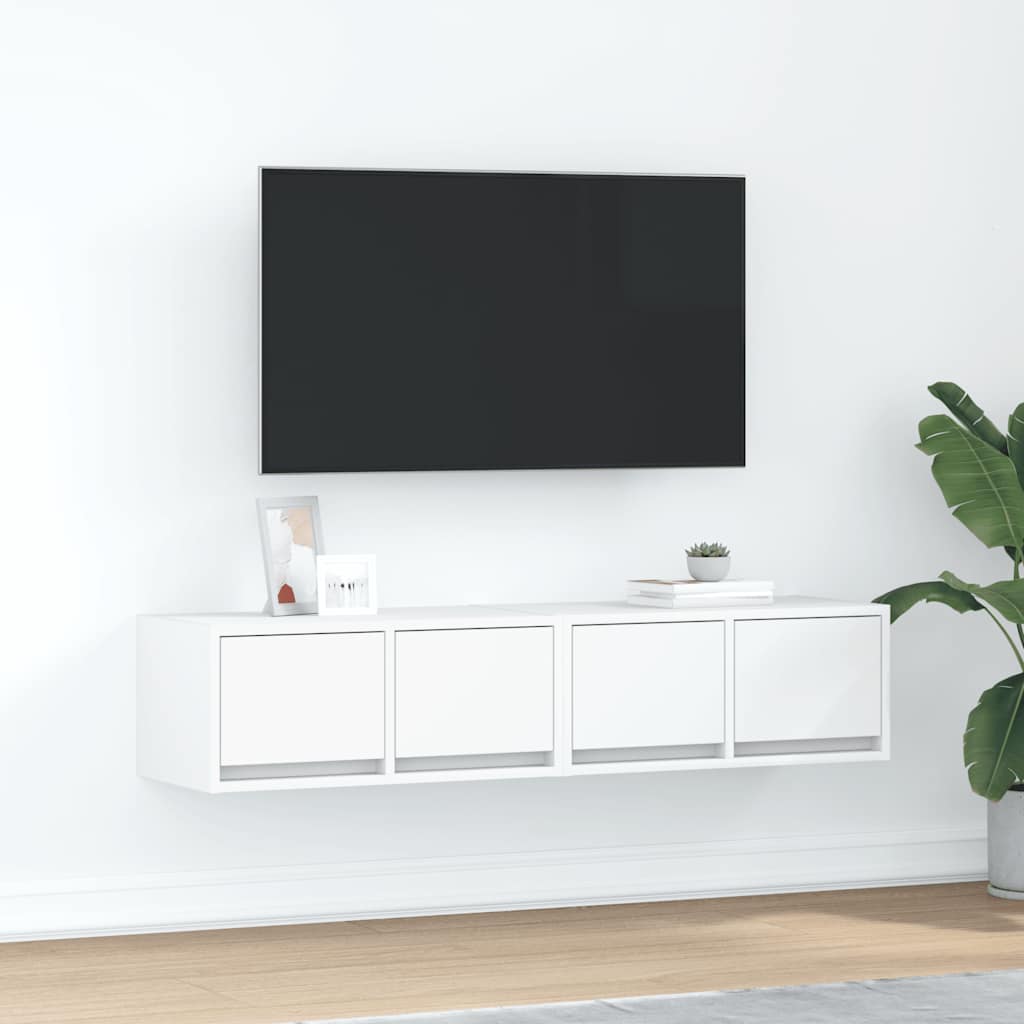 Dulapuri TV 2 buc Alb 60x31x25,5 cm Lemn prelucrat GartenMobel Dekor
