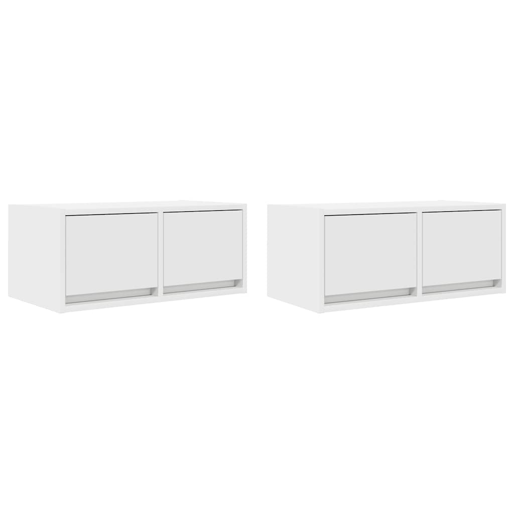 Dulapuri TV 2 buc Alb 60x31x25,5 cm Lemn prelucrat GartenMobel Dekor