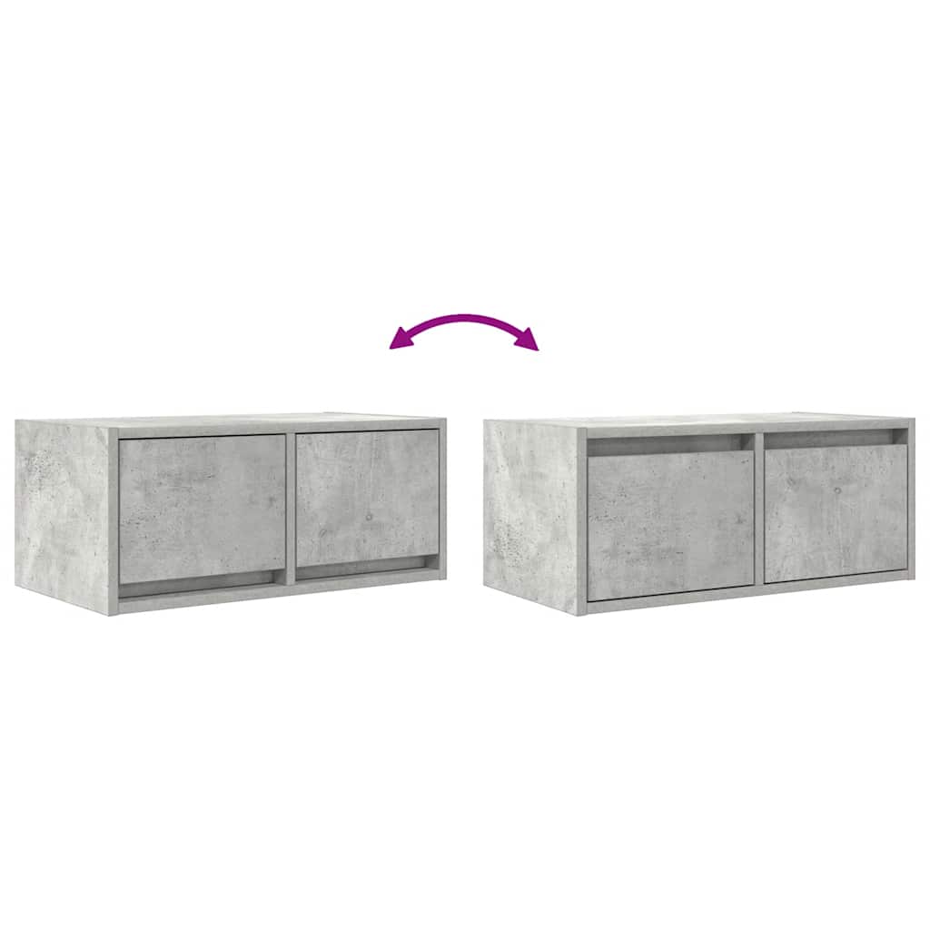 Dulapuri TV 2 buc Beton Gri 60x31x25,5 cm Lemn prelucrat GartenMobel Dekor