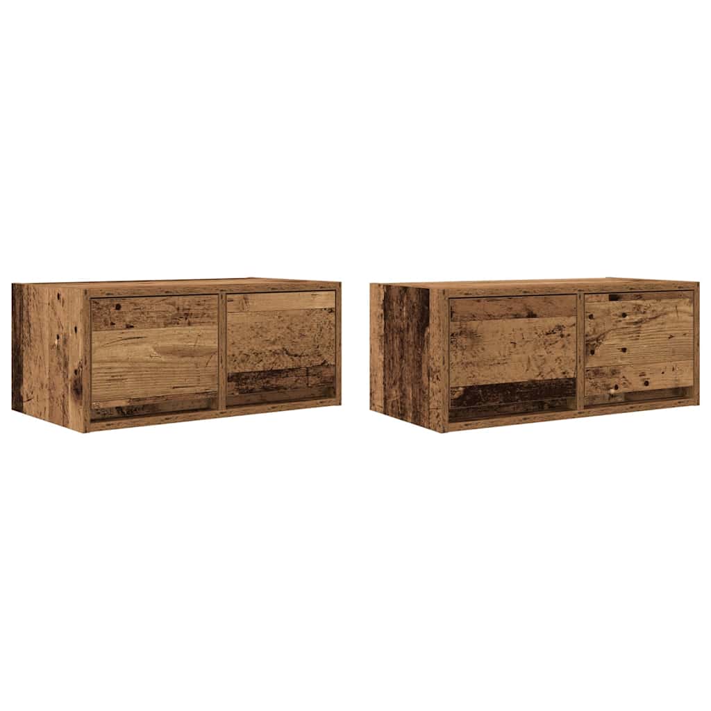 Dulapuri TV 2 buc Lemn vechi 60x31x25,5 cm Lemn prelucrat GartenMobel Dekor
