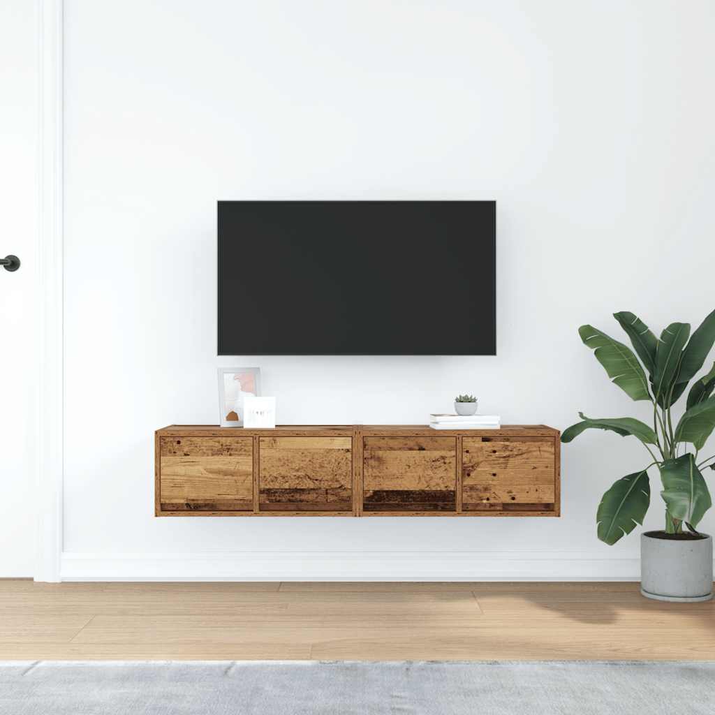 Dulapuri TV 2 buc Lemn vechi 60x31x25,5 cm Lemn prelucrat GartenMobel Dekor