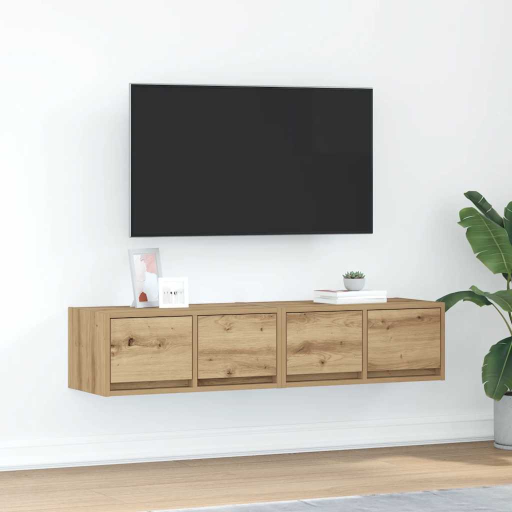 Dulapuri TV 2 buc Stejar Artisan 60x31x25,5 cm Lemn prelucrat GartenMobel Dekor