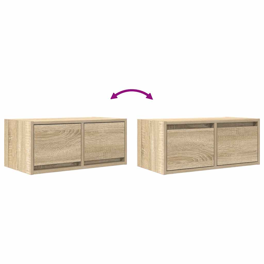Dulapuri TV 2 buc Stejar Sonoma 60x31x25,5 cm Lemn prelucrat GartenMobel Dekor