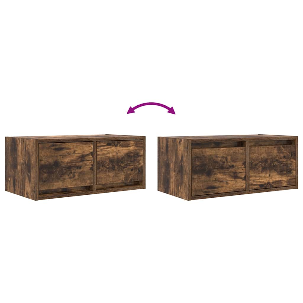 Dulapuri TV 2 buc Stejar afumat 60x31x25,5 cm Lemn prelucrat GartenMobel Dekor