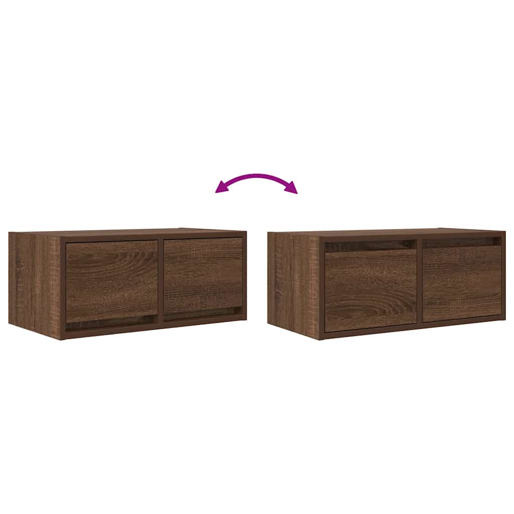 Dulapuri TV 2 buc Stejar maro 60x31x25,5 cm Lemn prelucrat GartenMobel Dekor