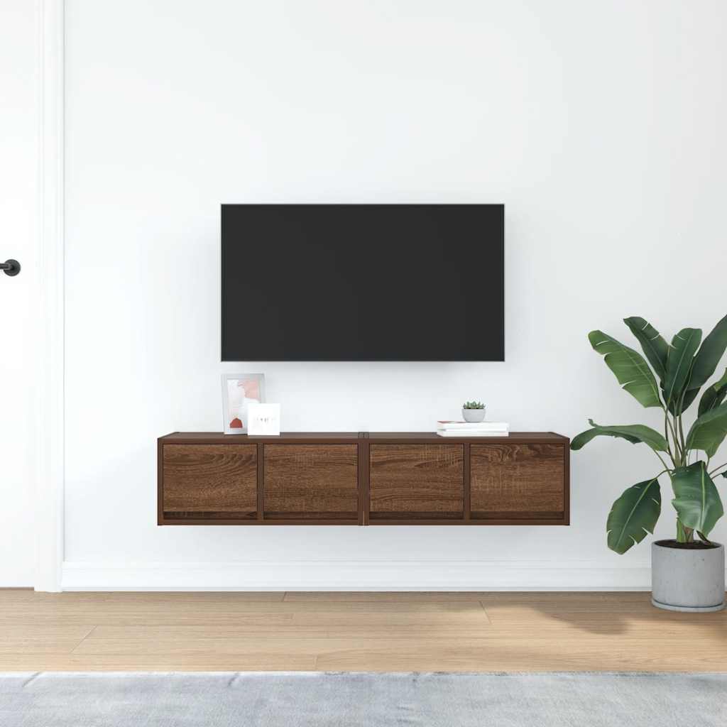 Dulapuri TV 2 buc Stejar maro 60x31x25,5 cm Lemn prelucrat GartenMobel Dekor