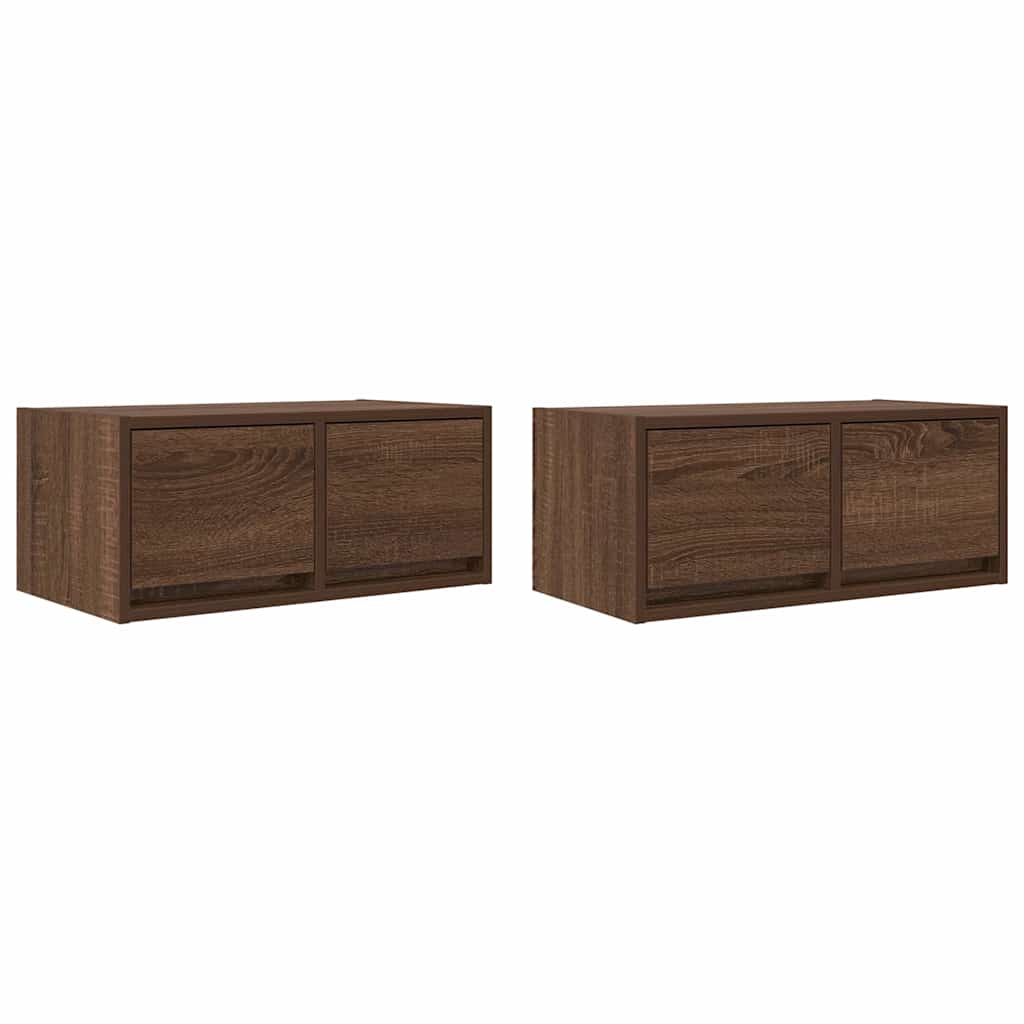 Dulapuri TV 2 buc Stejar maro 60x31x25,5 cm Lemn prelucrat GartenMobel Dekor