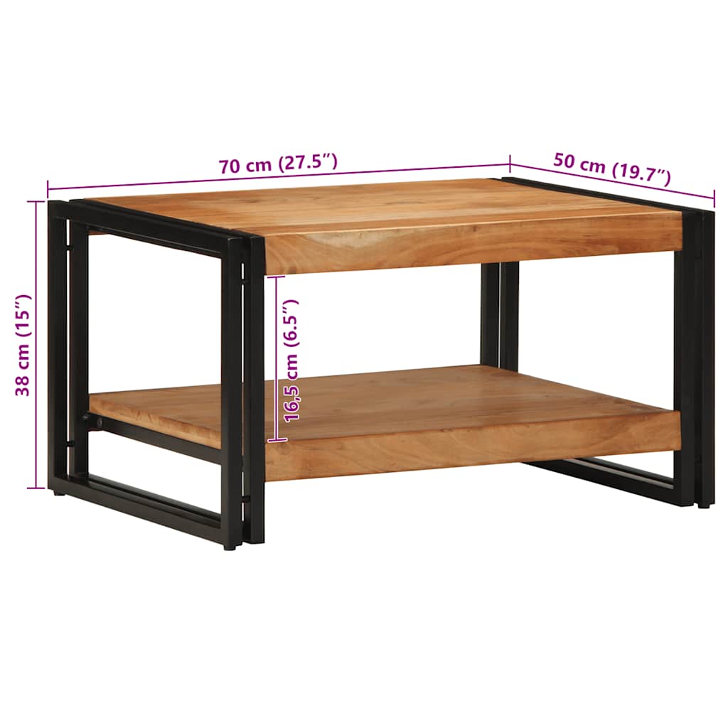 Masuta de cafea 70x50x38 cm din lemn masiv de salcam GartenMobel Dekor