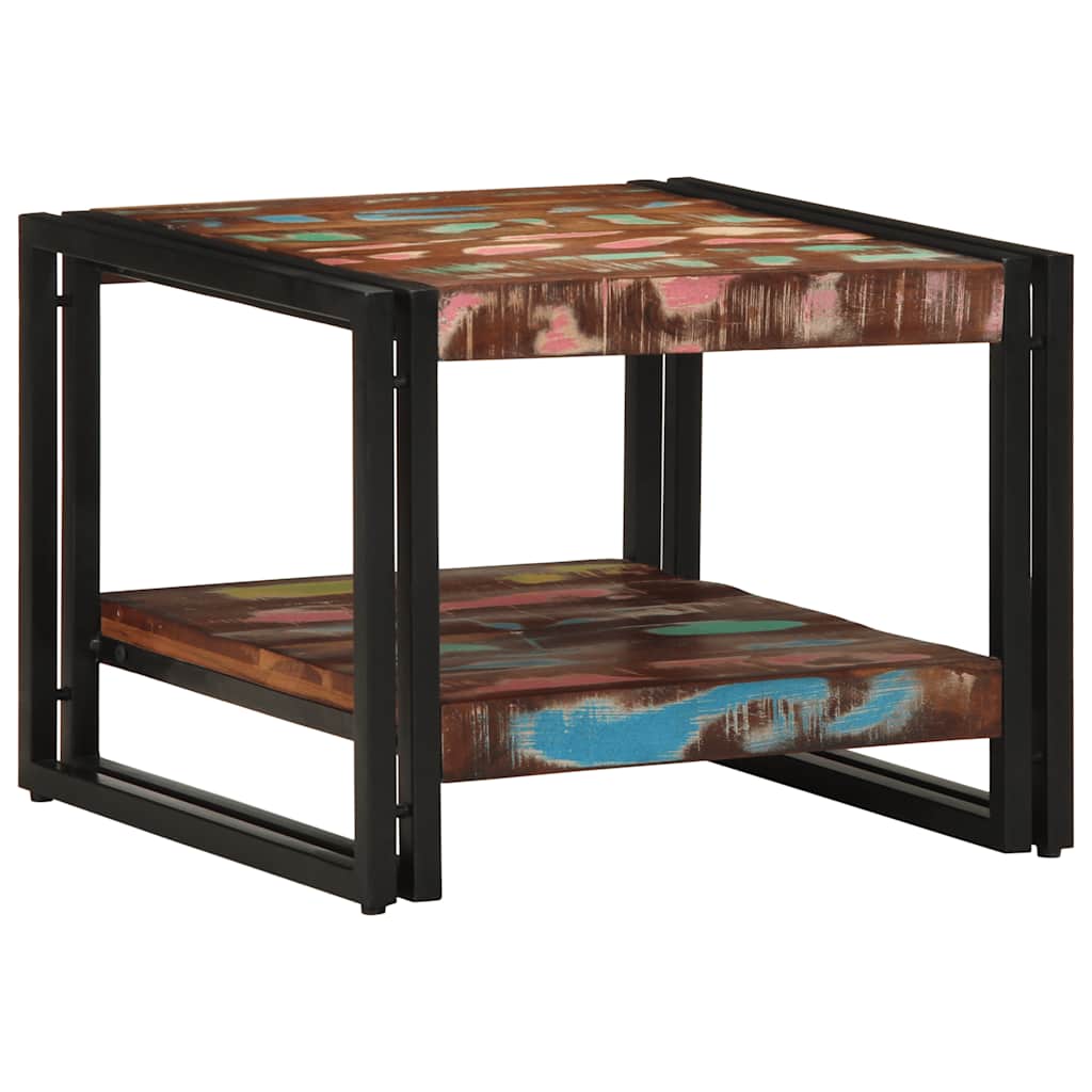 Masuta de cafea multicolora 50x50x38 cm lemn masiv recuperat GartenMobel Dekor