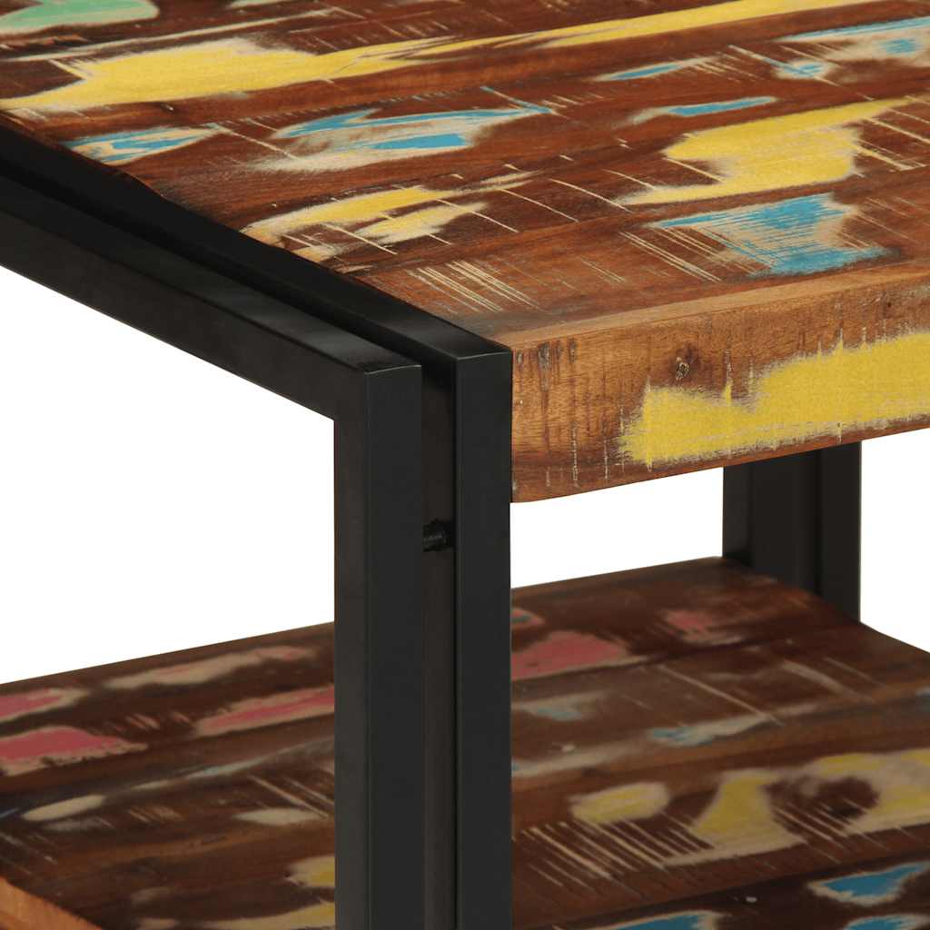 Masuta de cafea multicolora 50x50x38 cm lemn masiv recuperat GartenMobel Dekor