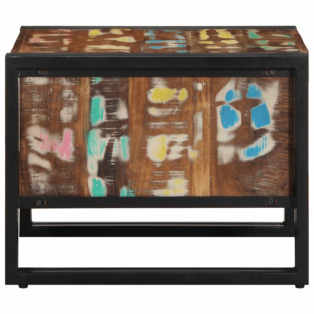 Masuta de cafea multicolora 50x50x38 cm lemn masiv recuperat GartenMobel Dekor
