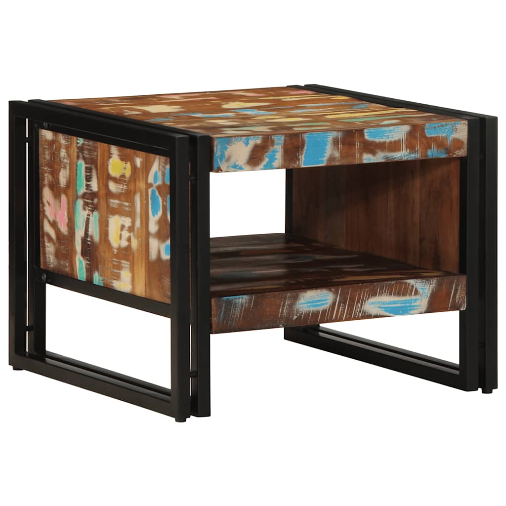 Masuta de cafea multicolora 50x50x38 cm lemn masiv recuperat GartenMobel Dekor