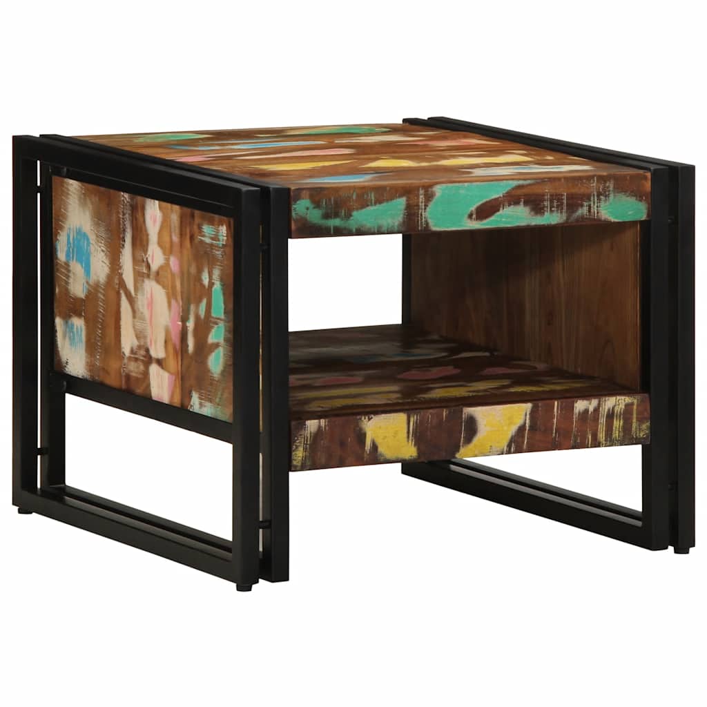 Masuta de cafea multicolora 50x50x38 cm lemn masiv recuperat GartenMobel Dekor