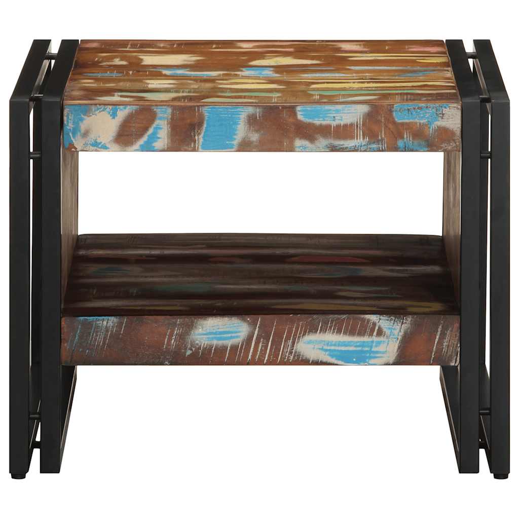 Masuta de cafea multicolora 50x50x38 cm lemn masiv recuperat GartenMobel Dekor