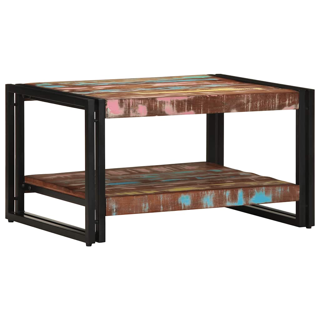 Masuta de cafea multicolora 70x50x38 cm lemn masiv recuperat GartenMobel Dekor
