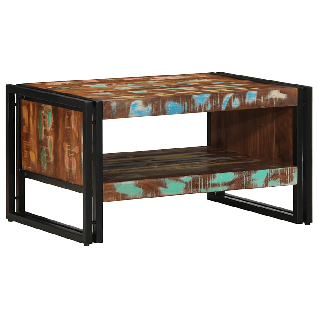 Masuta de cafea multicolora 70x50x38 cm lemn masiv recuperat GartenMobel Dekor