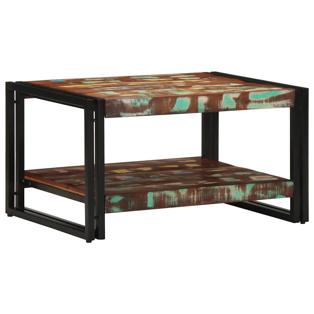 Masuta de cafea multicolora 70x50x38 cm lemn masiv recuperat GartenMobel Dekor