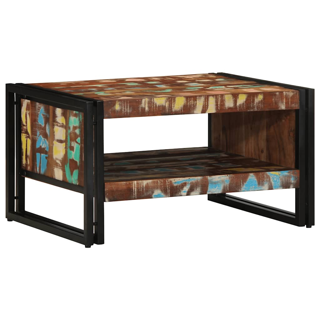 Masuta de cafea multicolora 70x50x38 cm lemn masiv recuperat GartenMobel Dekor