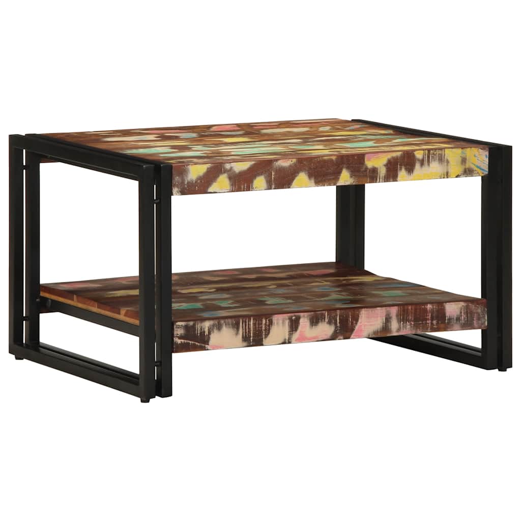 Masuta de cafea multicolora 70x50x38 cm lemn masiv recuperat GartenMobel Dekor