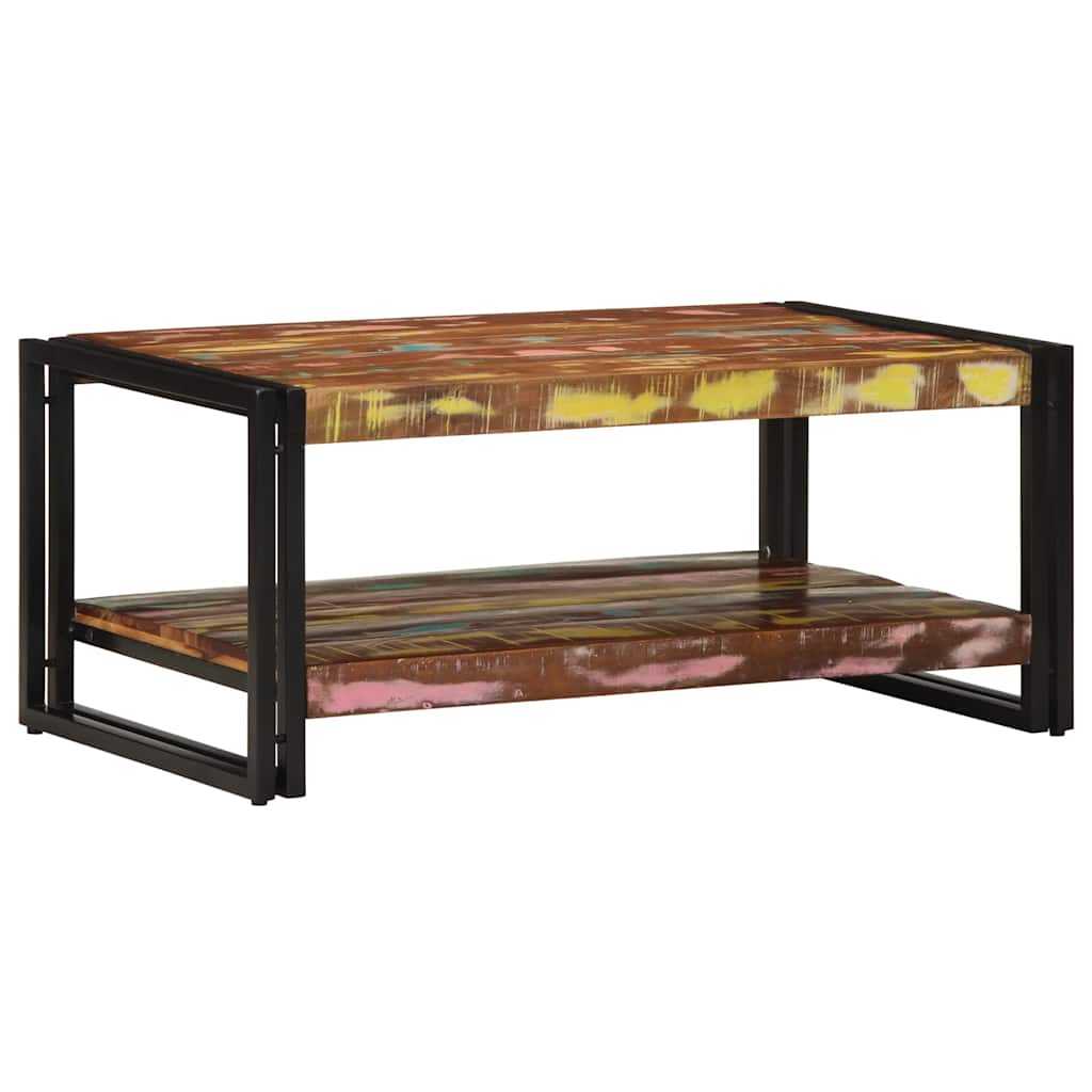 Masuta de cafea multicolora 90x50x38 cm lemn masiv recuperat GartenMobel Dekor