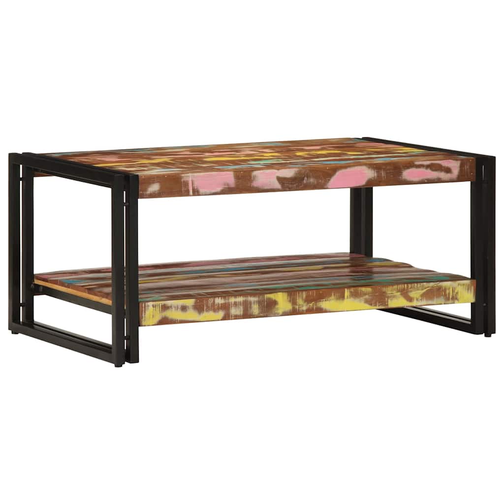 Masuta de cafea multicolora 90x50x38 cm lemn masiv recuperat GartenMobel Dekor
