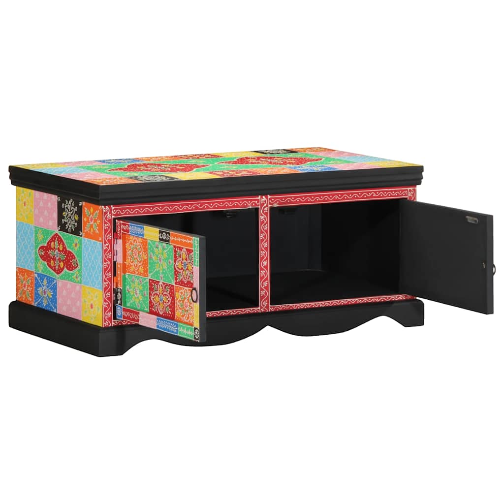 Masuta de cafea multicolora 90x50x40 cm lemn masiv de mango GartenMobel Dekor