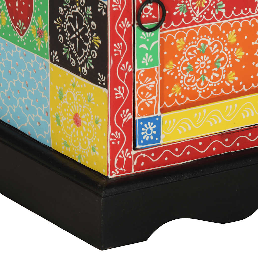 Noptiera multicolor 40x35x45 cm lemn masiv de mango GartenMobel Dekor