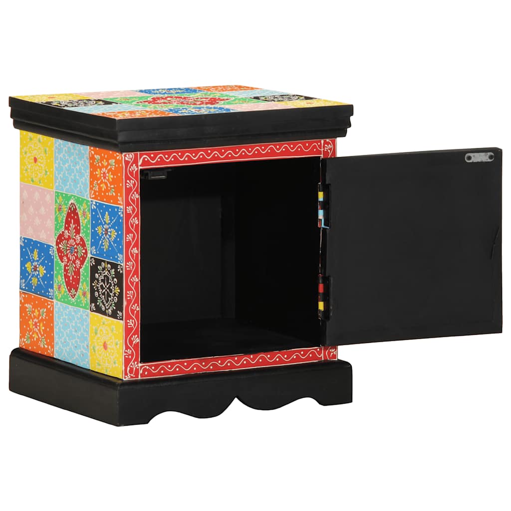 Noptiera multicolor 40x35x45 cm lemn masiv de mango GartenMobel Dekor