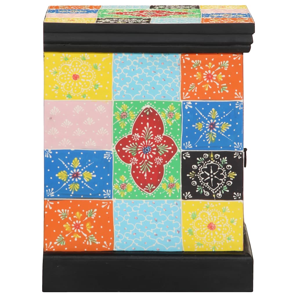 Noptiera multicolor 40x35x45 cm lemn masiv de mango GartenMobel Dekor