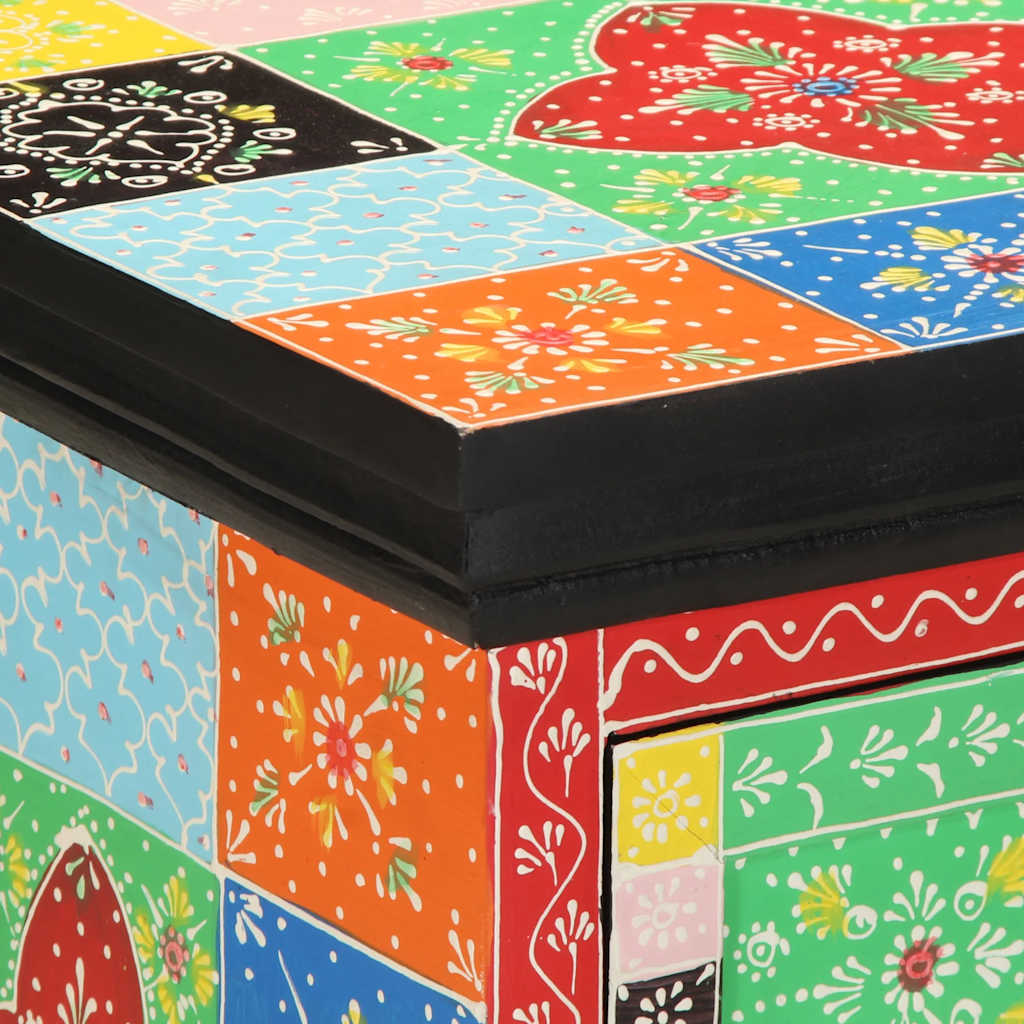 Noptiera multicolor 40x35x45 cm lemn masiv de mango GartenMobel Dekor