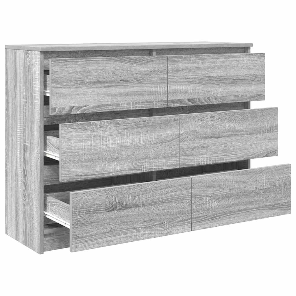 Servantă, gri sonoma, 100x35x76 cm, lemn prelucrat GartenMobel Dekor