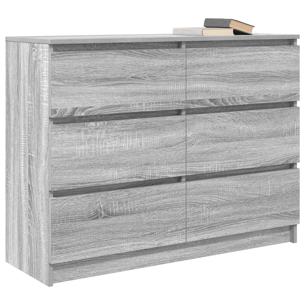 Servantă, gri sonoma, 100x35x76 cm, lemn prelucrat GartenMobel Dekor