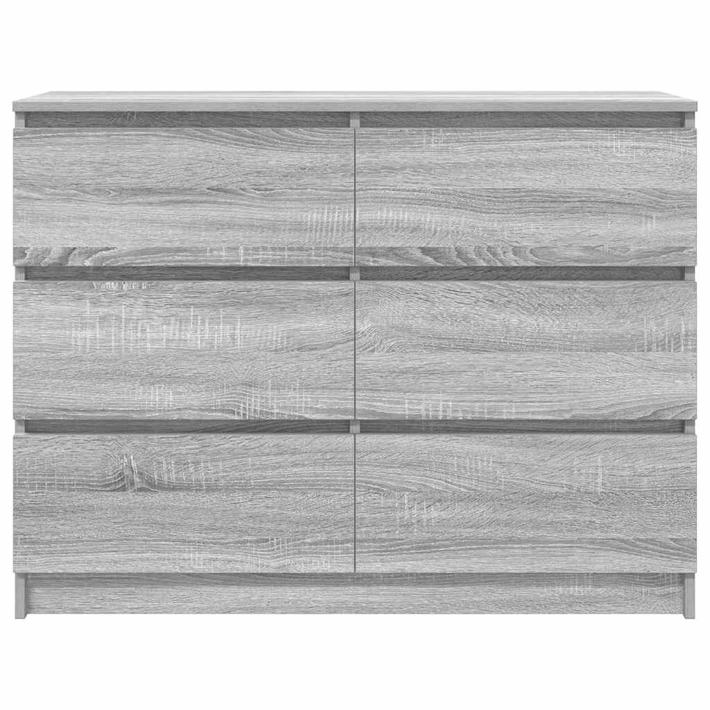 Servantă, gri sonoma, 100x35x76 cm, lemn prelucrat GartenMobel Dekor