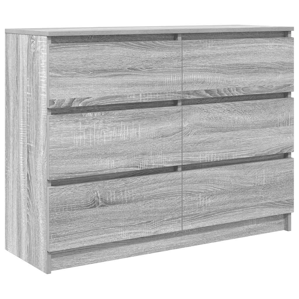 Servantă, gri sonoma, 100x35x76 cm, lemn prelucrat GartenMobel Dekor