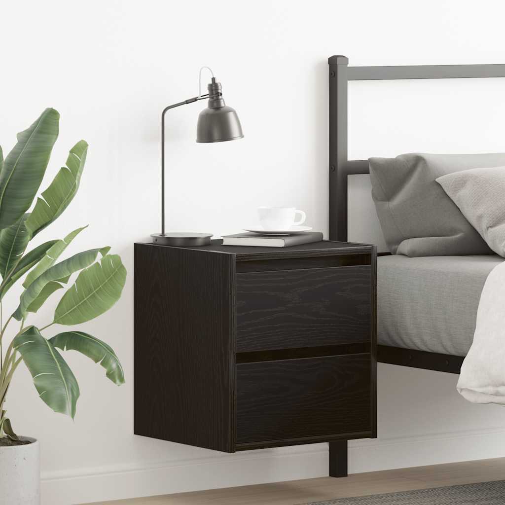 Noptiere de perete 2 buc Stejar negru 38x34x40 cm GartenMobel Dekor