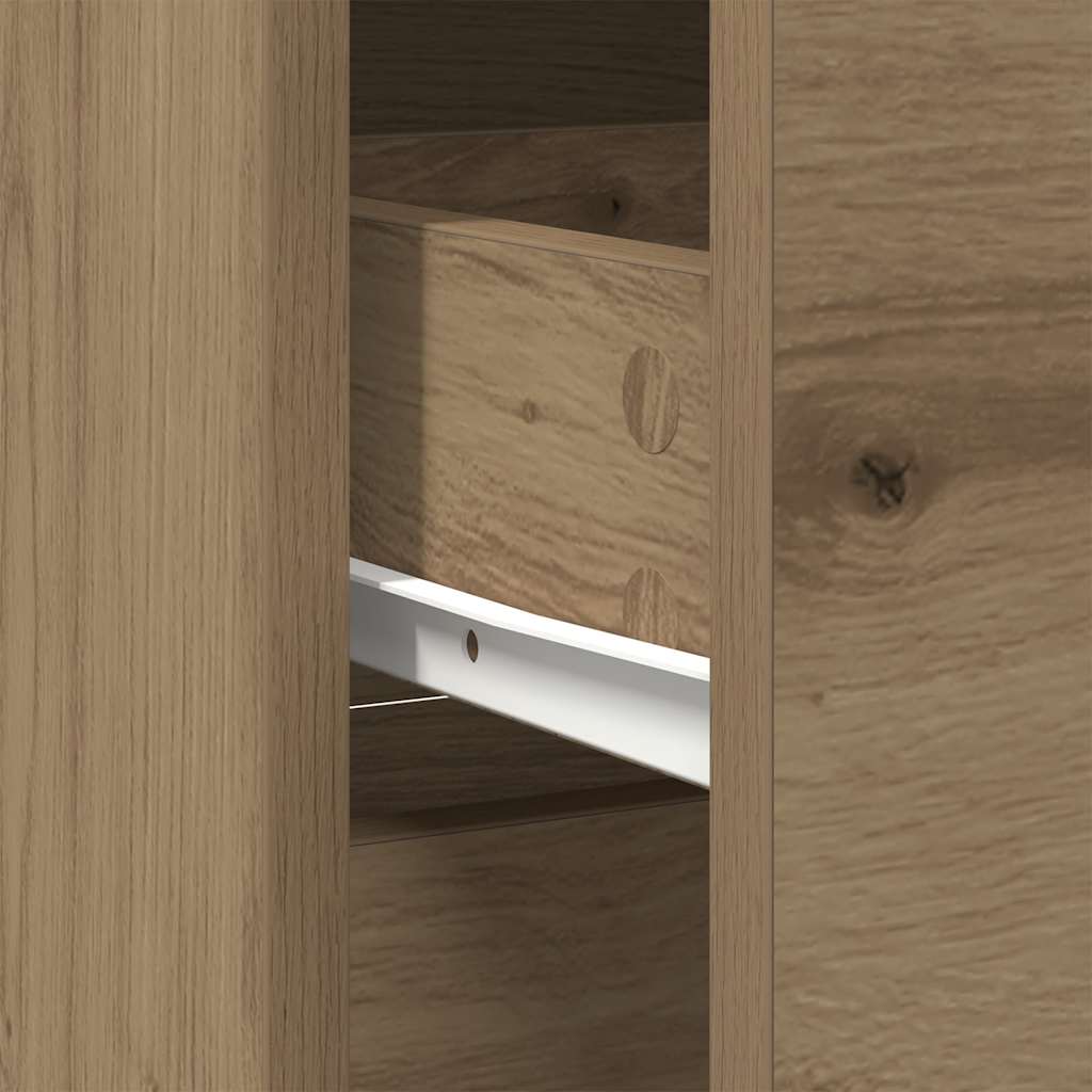 Bufetă cu sertar Artisan Stejar 80x34x76 cm Lemn prelucrat GartenMobel Dekor