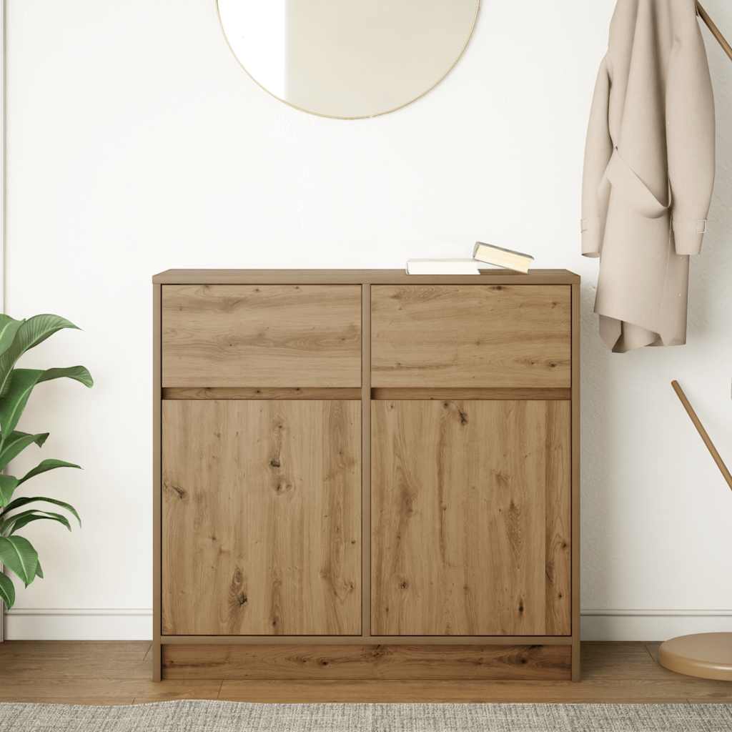 Bufetă cu sertar Artisan Stejar 80x34x76 cm Lemn prelucrat GartenMobel Dekor