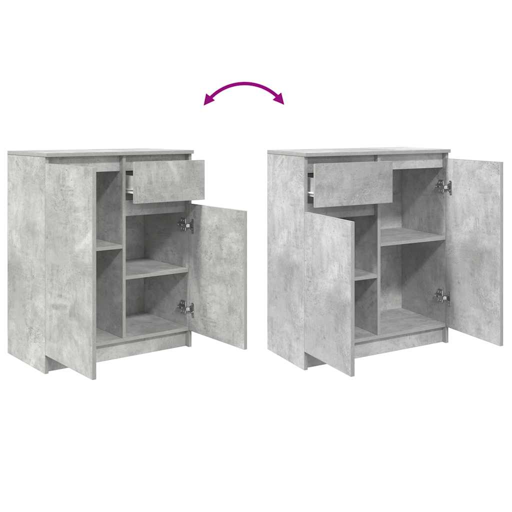 Bufetă cu sertar Gri Beton 71x35x84 cm Lemn prelucrat GartenMobel Dekor