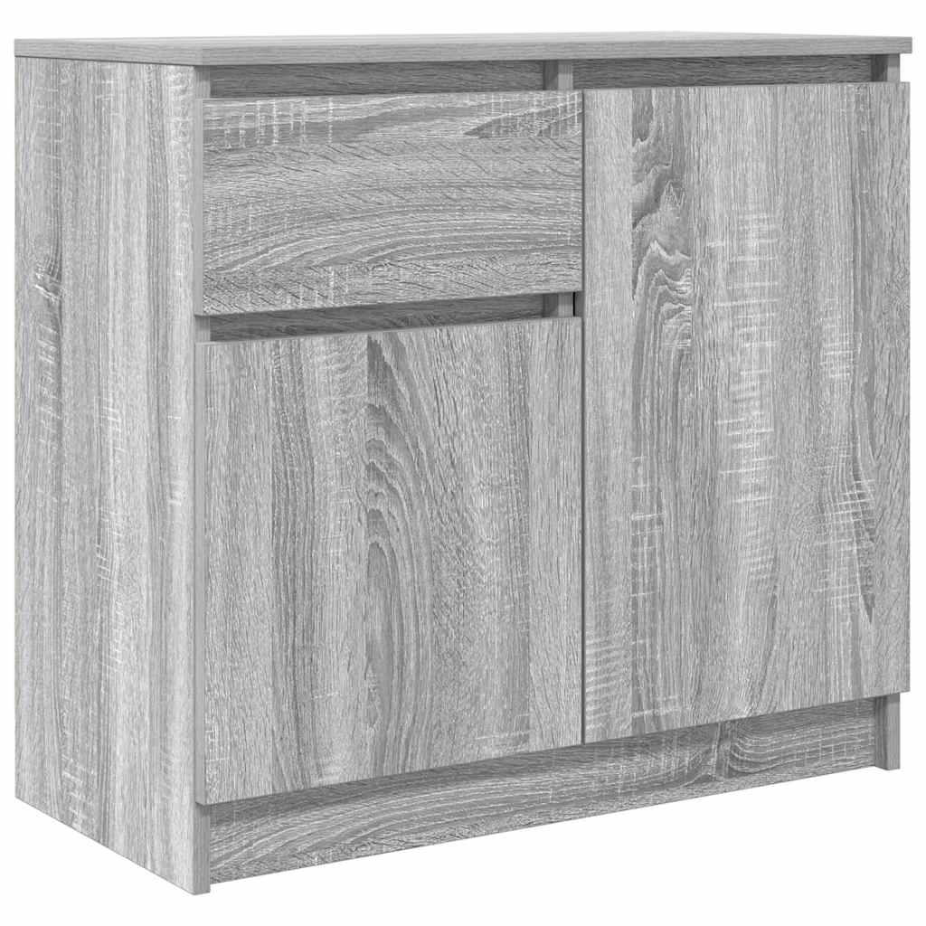 Bufetă cu sertar Gri Sonoma 71x35x65 cm Lemn prelucrat GartenMobel Dekor
