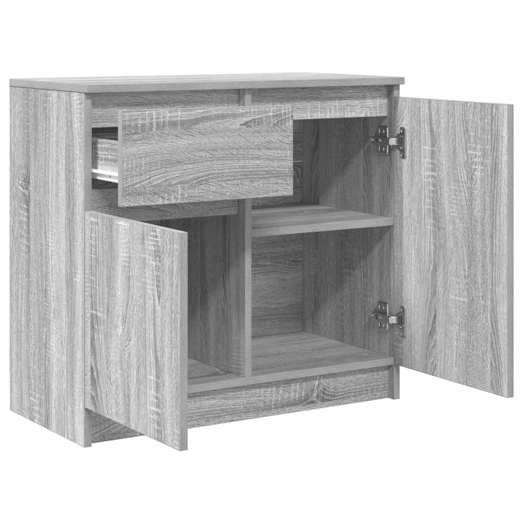 Bufetă cu sertar Gri Sonoma 71x35x65 cm Lemn prelucrat GartenMobel Dekor