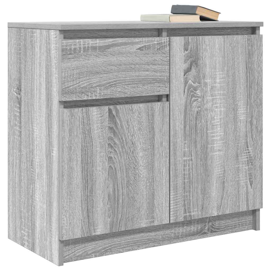 Bufetă cu sertar Gri Sonoma 71x35x65 cm Lemn prelucrat GartenMobel Dekor