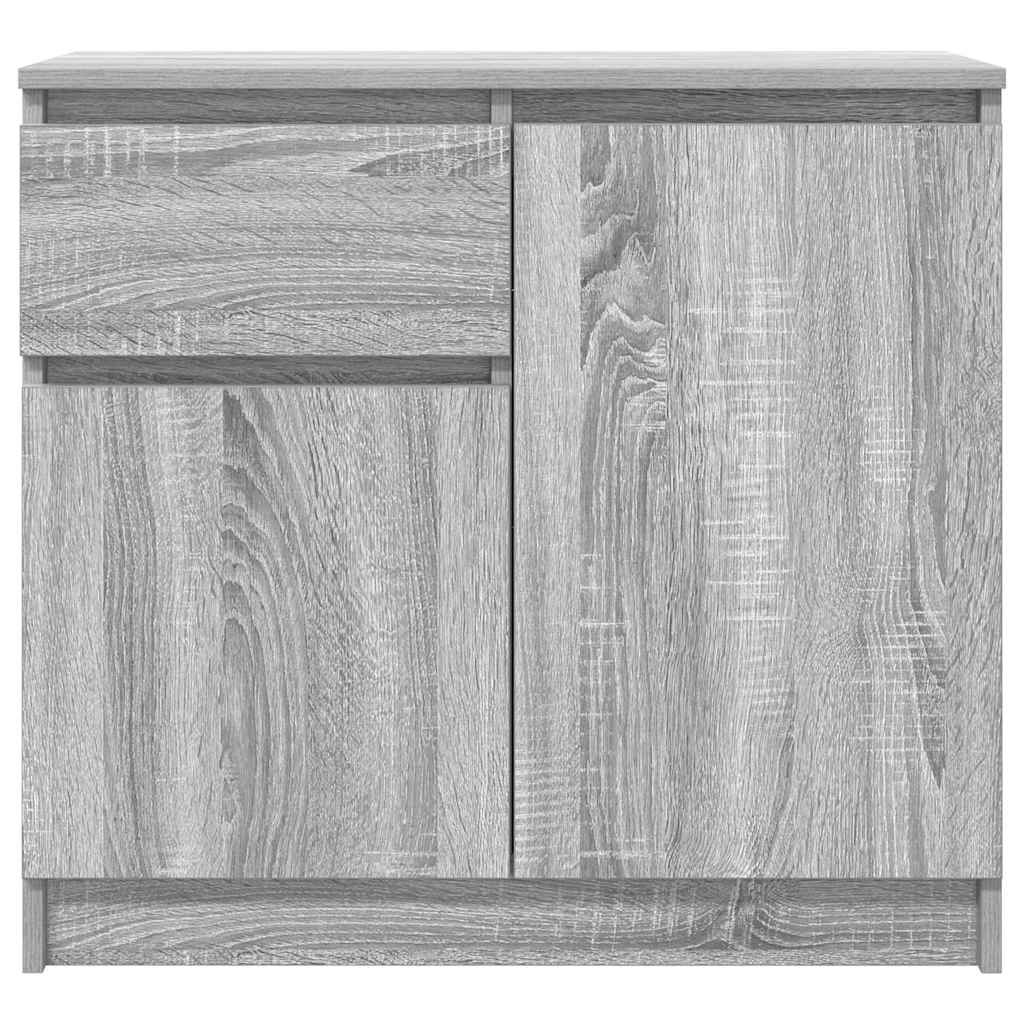 Bufetă cu sertar Gri Sonoma 71x35x65 cm Lemn prelucrat GartenMobel Dekor