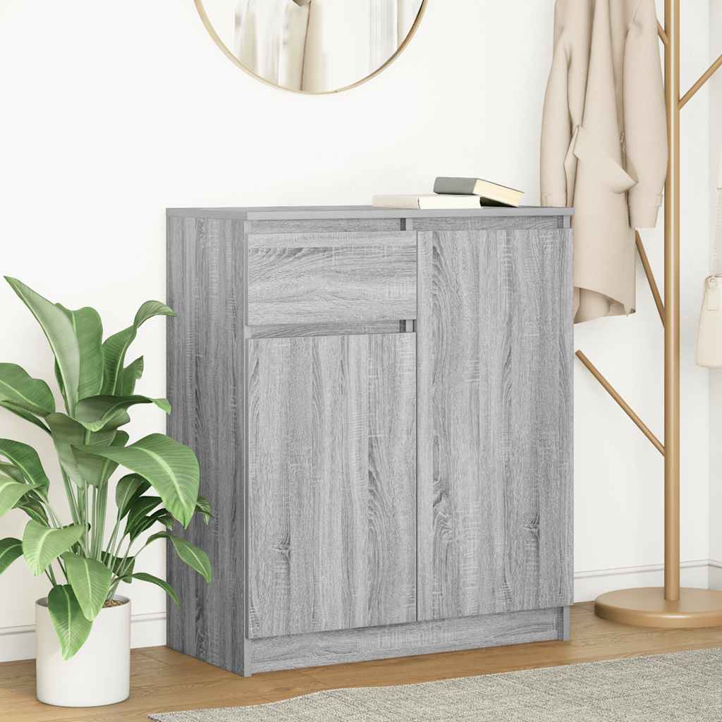 Bufetă cu sertar Gri Sonoma 71x35x84 cm Lemn prelucrat GartenMobel Dekor