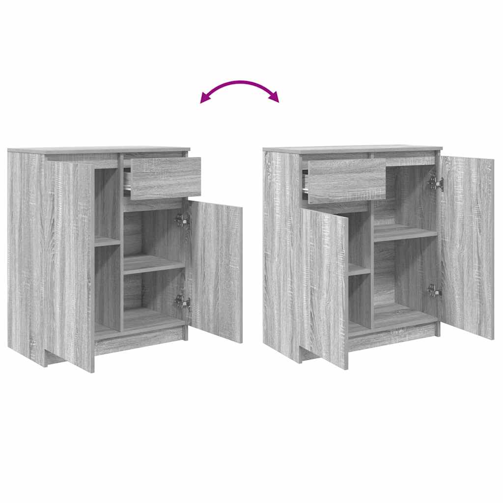 Bufetă cu sertar Gri Sonoma 71x35x84 cm Lemn prelucrat GartenMobel Dekor