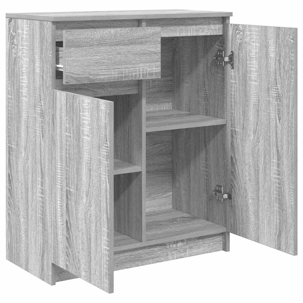 Bufetă cu sertar Gri Sonoma 71x35x84 cm Lemn prelucrat GartenMobel Dekor