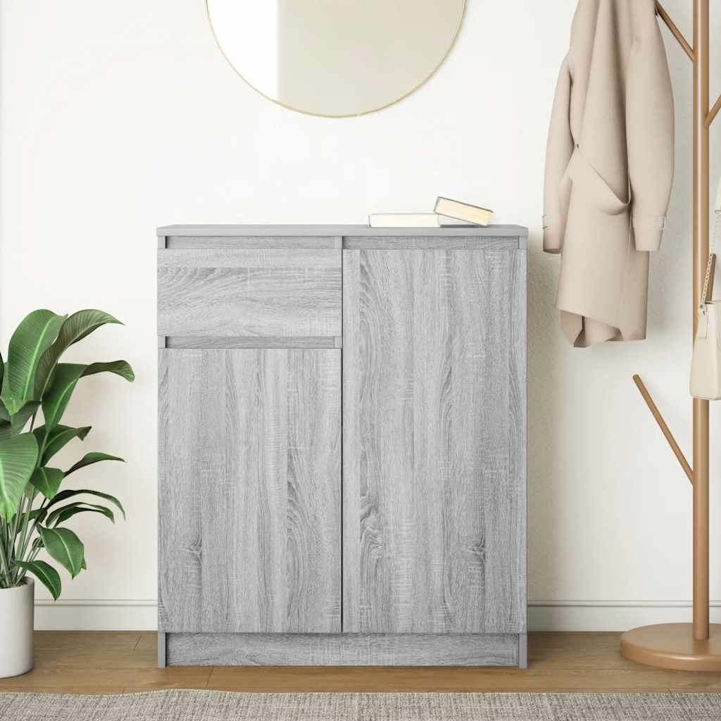 Bufetă cu sertar Gri Sonoma 71x35x84 cm Lemn prelucrat GartenMobel Dekor