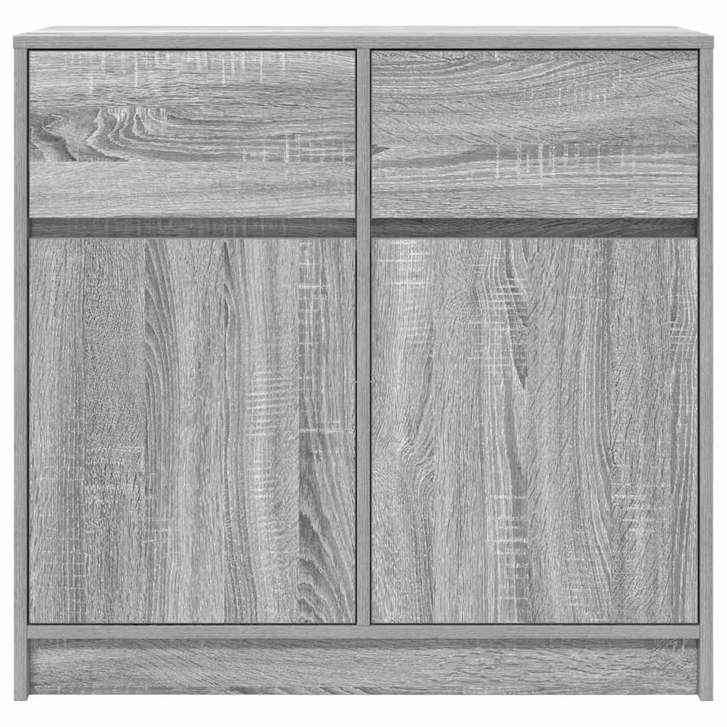 Bufetă cu sertar Gri Sonoma 80x34x76 cm Lemn prelucrat GartenMobel Dekor