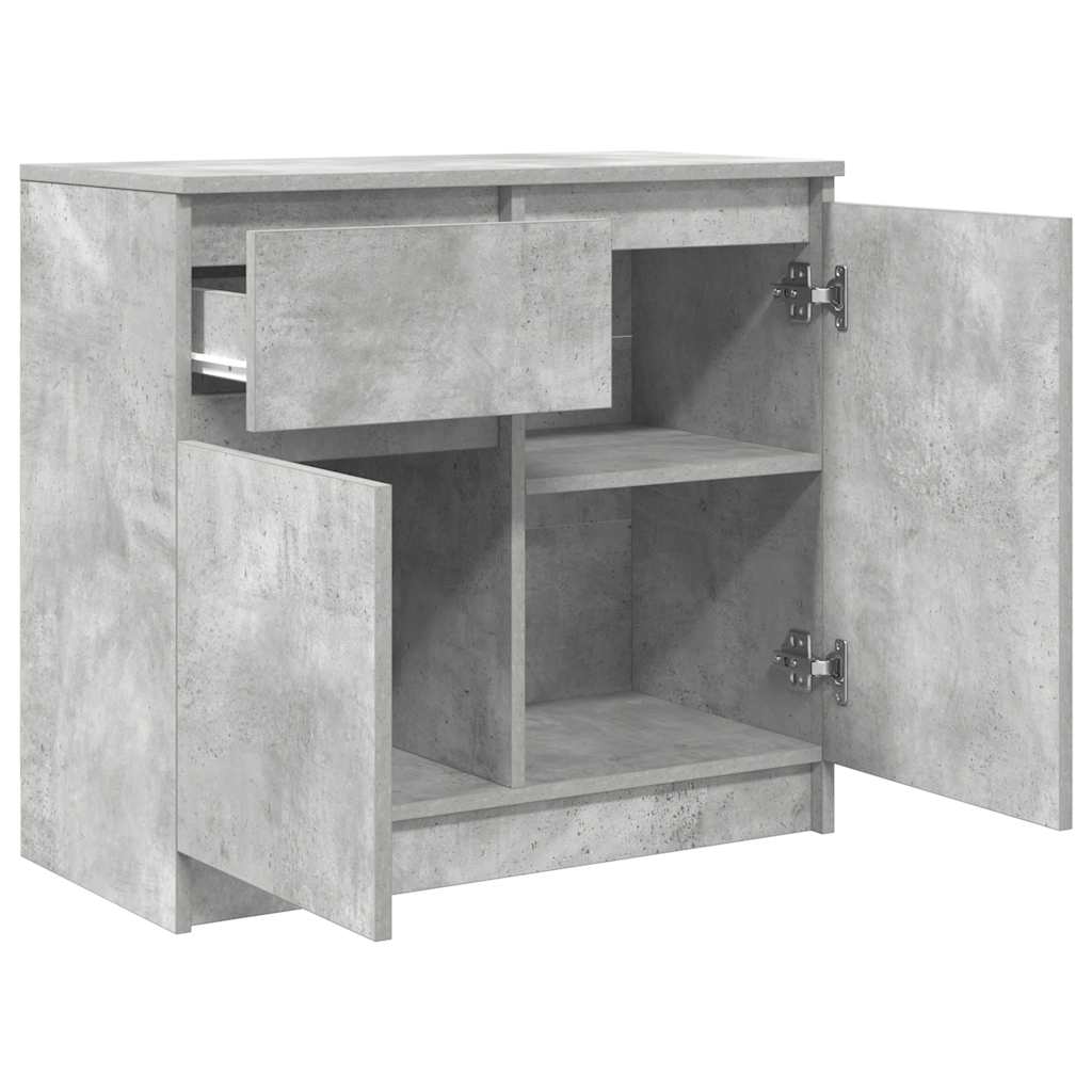 Bufetă cu sertar Gri beton 71x35x65 cm Lemn prelucrat GartenMobel Dekor